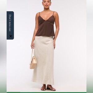 Abercrombie & Fitch Cream Maxi Skirt